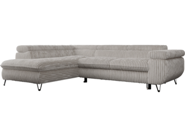 Narożnik PEDRO L - strona lewa - jasnoszary, sztruks