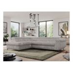 Narożnik PEDRO L - strona lewa - jasnoszary, sztruks