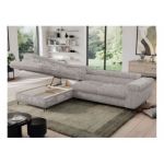 Narożnik PEDRO L - strona lewa - jasnoszary, sztruks