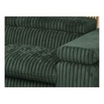 Narożnik PEDRO L - strona lewa - ciemnozielony, sztruks