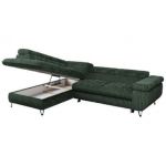 Narożnik PEDRO L - strona lewa - ciemnozielony, sztruks