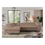 Narożnik PEDRO L - strona lewa - brązowy, sztruks