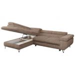 Narożnik PEDRO L - strona lewa - brązowy, sztruks