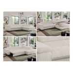 Narożnik PEDRO L - strona lewa - beżowy, sztruks