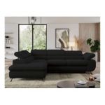 Narożnik PEDRO L - strona lewa - czarny, boucle