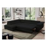 Narożnik PEDRO L - strona lewa - czarny, boucle