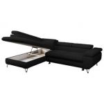 Narożnik PEDRO L - strona lewa - czarny, boucle