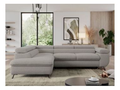 Narożnik PEDRO L - strona lewa - jasnoszary, boucle