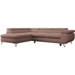 Narożnik PEDRO L - strona lewa - różowy, boucle