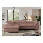 Narożnik PEDRO L - strona lewa - różowy, boucle