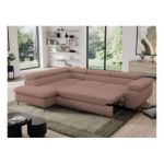 Narożnik PEDRO L - strona lewa - różowy, boucle