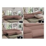 Narożnik PEDRO L - strona lewa - różowy, boucle