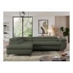 Narożnik PEDRO L - strona lewa - ciemnozielony, boucle