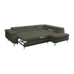 Narożnik PEDRO L - strona lewa - ciemnozielony, boucle