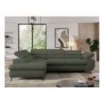 Narożnik PEDRO L - strona lewa - ciemnozielony, boucle