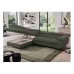 Narożnik PEDRO L - strona lewa - ciemnozielony, boucle