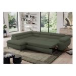 Narożnik PEDRO L - strona lewa - ciemnozielony, boucle