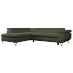 Narożnik PEDRO L - strona lewa - ciemnozielony, boucle