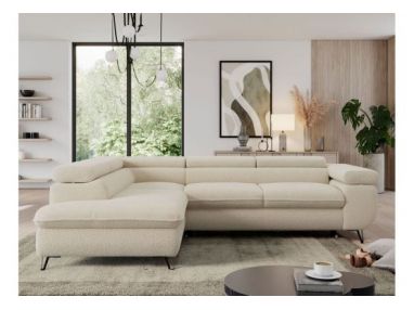 Narożnik PEDRO L - strona lewa - beżowy, boucle