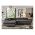 Narożnik PEDRO L - strona lewa - ciemnoszary, welwet