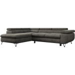 Narożnik PEDRO L - strona lewa - ciemnoszary, welwet