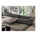 Narożnik PEDRO L - strona lewa - ciemnoszary, welwet