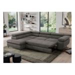 Narożnik PEDRO L - strona lewa - ciemnoszary, welwet