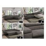 Narożnik PEDRO L - strona lewa - ciemnoszary, welwet