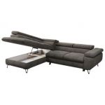 Narożnik PEDRO L - strona lewa - ciemnoszary, welwet