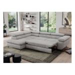 Narożnik PEDRO L - strona lewa - jasnoszary, welwet