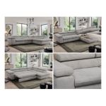 Narożnik PEDRO L - strona lewa - jasnoszary, welwet