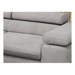 Narożnik PEDRO L - strona lewa - jasnoszary, welwet