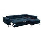 Narożnik PEDRO L - strona lewa - ciemnoniebieski, welwet