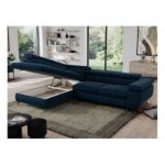 Narożnik PEDRO L - strona lewa - ciemnoniebieski, welwet