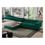 Narożnik PEDRO L - strona lewa - ciemnozielony, welwet