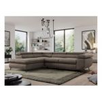 Narożnik PEDRO L - strona lewa - brązowy, welwet