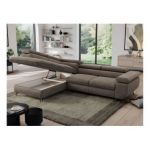 Narożnik PEDRO L - strona lewa - brązowy, welwet