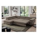 Narożnik PEDRO L - strona lewa - brązowy, welwet