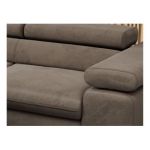 Narożnik PEDRO L - strona lewa - brązowy, welwet