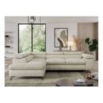 Narożnik PEDRO L - strona lewa - beżowy, welwet