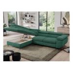 Narożnik PEDRO L - strona lewa - ciemnozielony, struktura