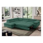 Narożnik PEDRO L - strona lewa - ciemnozielony, struktura