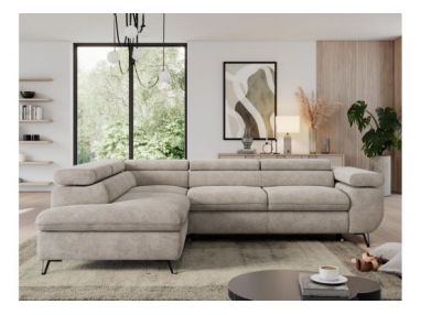 Narożnik PEDRO L - strona lewa - beżowy, struktura