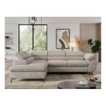 Narożnik PEDRO L - strona lewa - beżowy, struktura