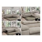 Narożnik PEDRO L - strona lewa - beżowy, struktura