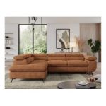 Narożnik PEDRO L - strona lewa - pomarańczowy, struktura