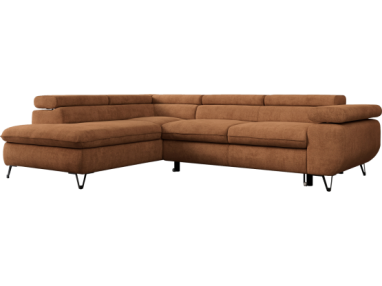 Narożnik PEDRO L - strona lewa - pomarańczowy, struktura