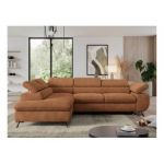 Narożnik PEDRO L - strona lewa - pomarańczowy, struktura