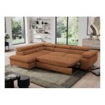 Narożnik PEDRO L - strona lewa - pomarańczowy, struktura