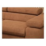 Narożnik PEDRO L - strona lewa - pomarańczowy, struktura